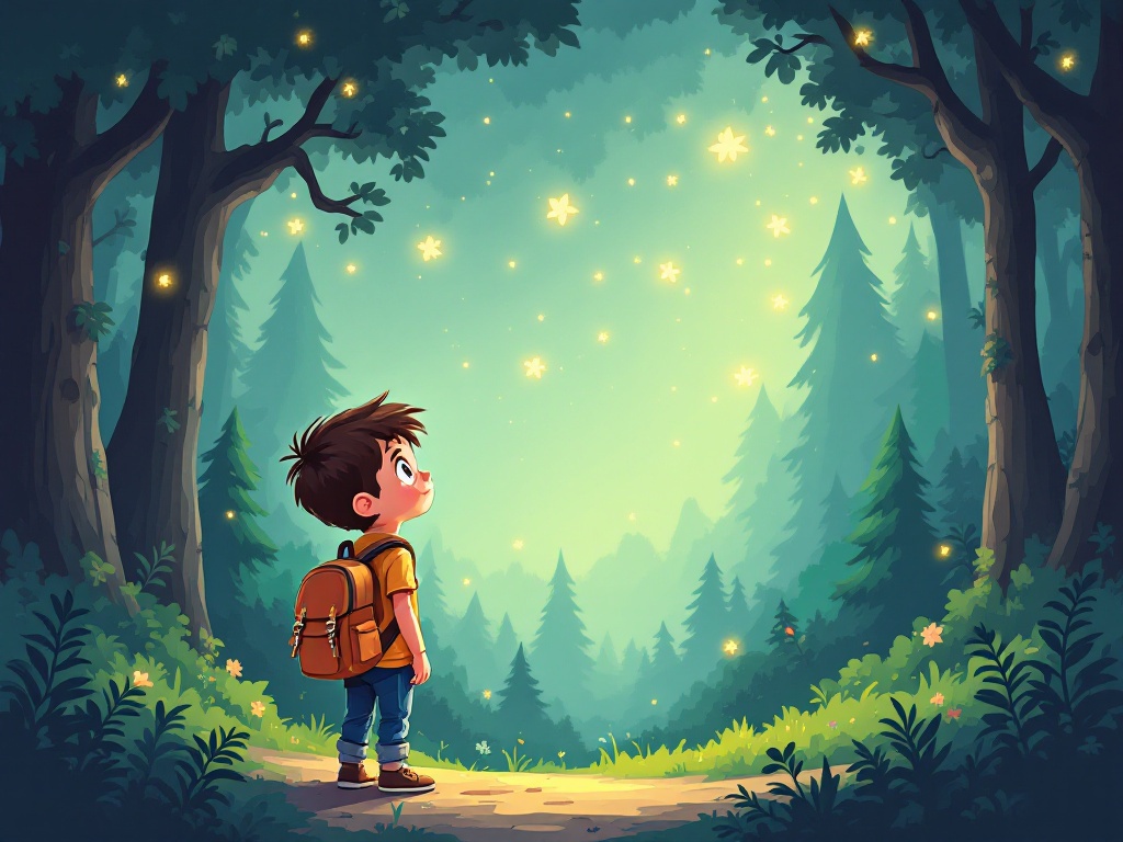 Sample book page in cartoon style